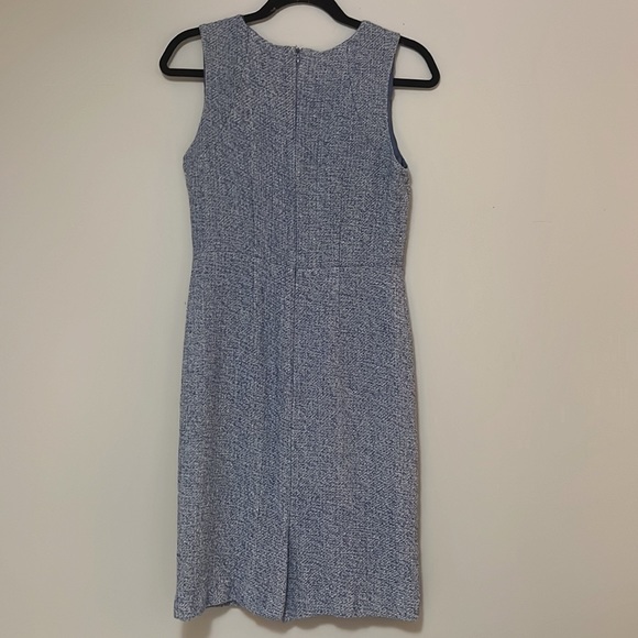 Pendleton Blue Tweed Spring Sleeveless Sheath Dress Size 8 - Picture 7 of 8
